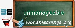 WordMeaning blackboard for unmanageable